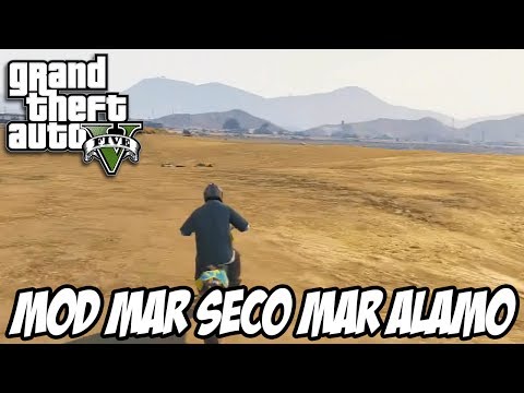 GTA V - MOD MAR SECO Explorando o Mar Alamo e achando Easter Eggs