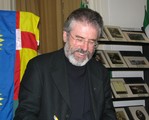 Gerry Adams, at a book signing at the Sinn Féin Bookshop, 58 Parnell Square Dublin