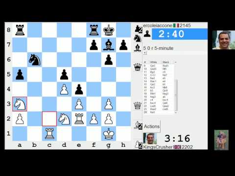 LIVE Blitz #2366 (Speed) Chess Game: White vs ercoleiaccone in King's Indian: Torre attack