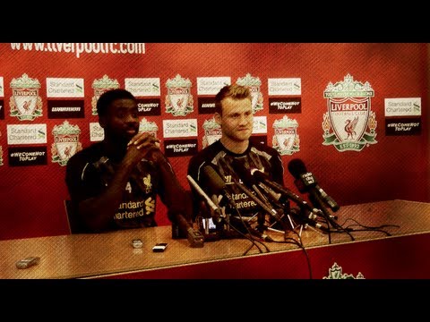 Simon Mignolet and Kolo Toure -- Press Conference -- MATCH