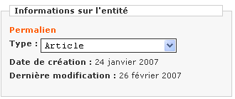 Modification du type de l’entité