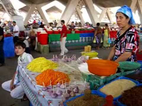 Central Asian Market Scene