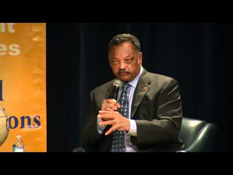 Rev. Jesse Jackson talks about civil justice at Wayne County Community College