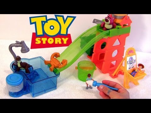 Color Changers Cars with Toy Story Playset Slide n Surprise Playground Colour Shifters Disney Pixar