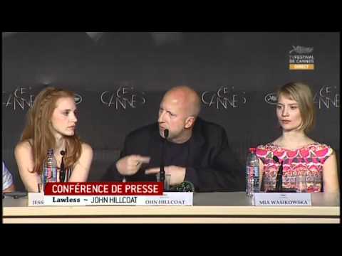 Lawless Full Press Conference - Cannes Film Festival 2012 (Hardy, Chastain, and Pearce)