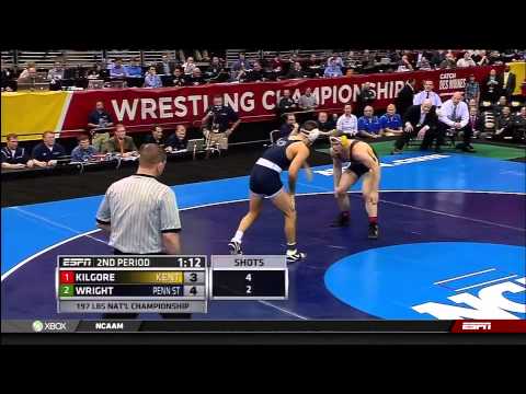 2013 NCAA Wrestling National Championships D1 Dustin Kilgore (Kent St.) vs. Quentin Wright (PSU)