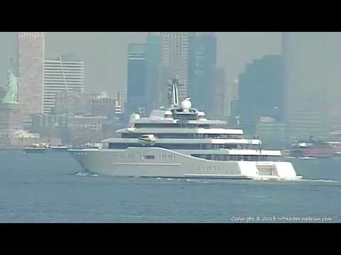 YACHT ECLIPSE Arrives New York Harbor 2-13-2013