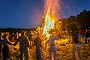 Belarus men and women dance around a bonfire as they celebrate the Ivan Kupala night, an ancient heathen holiday, held in the countryside near the village of Kulneva, some 280 km north of Minsk.