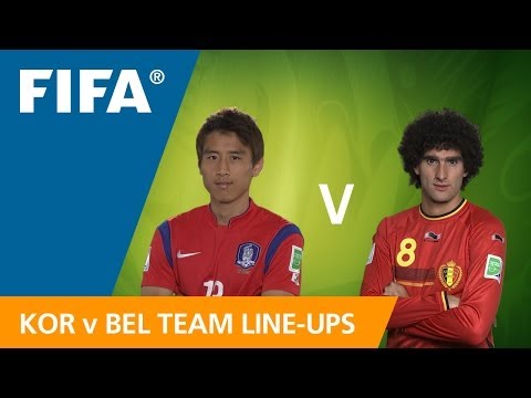 Korea Republic v. Belgium - Teams lineups EXCLUSIVE