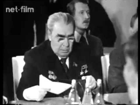 Leonid Brezhnev with Nur Mohammad Taraki in Moscow