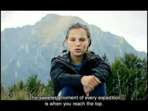 girl teen alpinist Romanian children Romania Sport