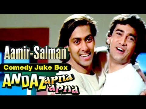 Salman Khan, Aamir Khan Best Comedy Scenes Jukebox 10 - Andaz Apna Apna