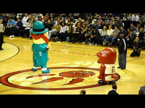 Raptors and Celtics Mascot Dance-Off