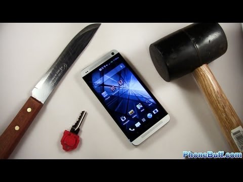 HTC One Hammer & Knife Scratch Test