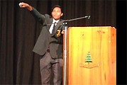 Faagi Teo gives his valedictory speech at Pine Rivers State High School, a rap song.