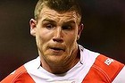 Run in: Josh Dugan on the burst on Monday night.