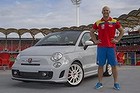 Small but powerful: Gold Coast Suns player Gary Ablett jr with his Fiat 500 Abarth convertible.