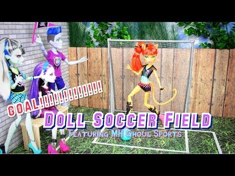 How to Make a Doll Soccer Field | Plus Quick Review MH Ghoul Sports