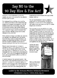 Say NO to the 90 Day Hire & Fire Act