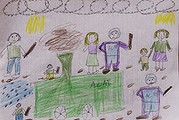 A child's drawing from the Woomera Detention Centre