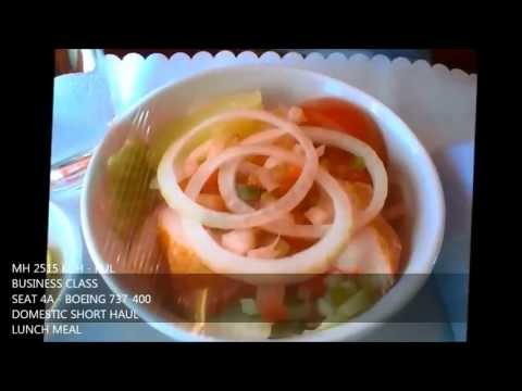 Malaysia Airlines onboard Meal Highlights (Business & Economy Class) KUL-KCH-KUL-LGK-KUL