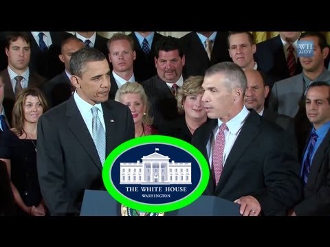 New York Yankees 2009 World Series Champions visit Barack Obama at the White House