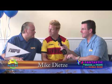 Strikers vs Cruzeiro - Mike Dietze Interview for Fantastic Brasil Miami Com Nubia Rose