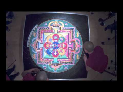 Sacred Tibetan Sand Mandala Time Lapse