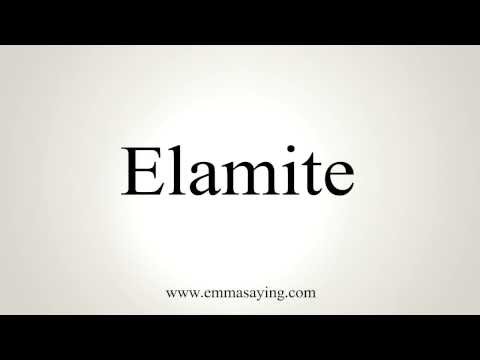 How to Pronounce Elamite