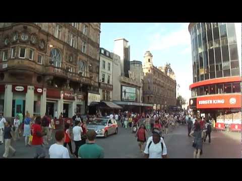 360 degree view whilst standing in Leicester Square,  London, UK; 20th August 2012