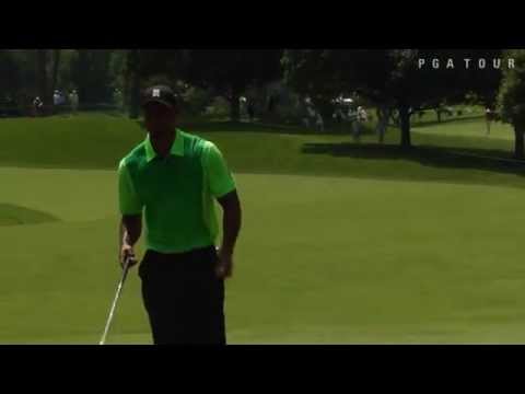 Tiger Woods' great approach sets up birdie on No. 4 at Quicken Loans