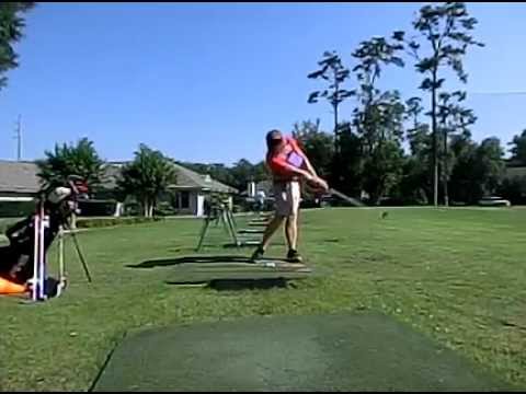 Thomas Curtis FO hitting high Ping i20 9 irons Searching for the perfect golf swing