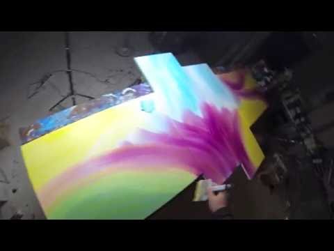 Learn How to Paint Abstract Painting with Acrylics video - Oxalis by John Beckley