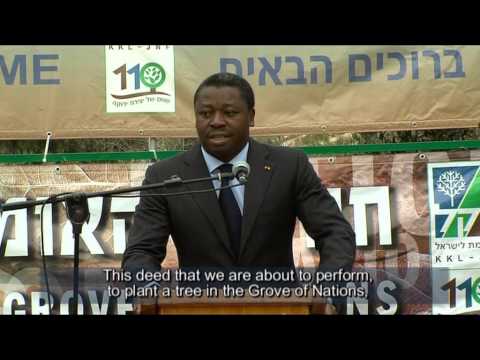 The President of Togo Plants an Olive Tree in Jerusalem