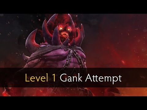 Dota 2 Level 1 Gank Attempt