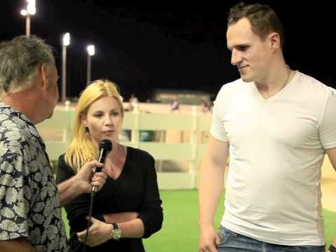 Dion Phaneuf and Elisha Cuthbert visit Pompano Park