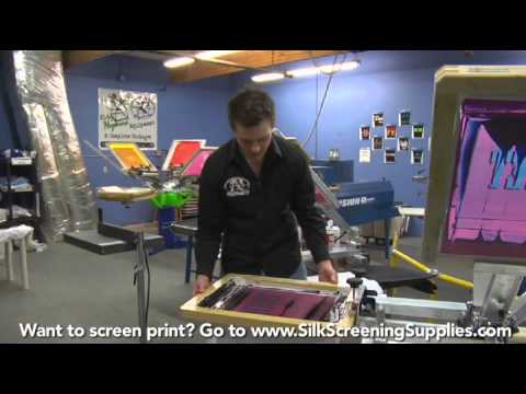 How to Screen Print - Two Color Print- Detailed instruction - Screen Printing 101 DVD pt 28