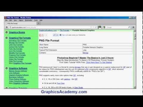 PNG File Format - Learn about the PNG File Format at GraphicsAcademy.com