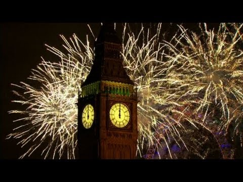 London Fireworks 2013 with Music and Sound Bites of 2012 Mix - New Year Live - BBC One