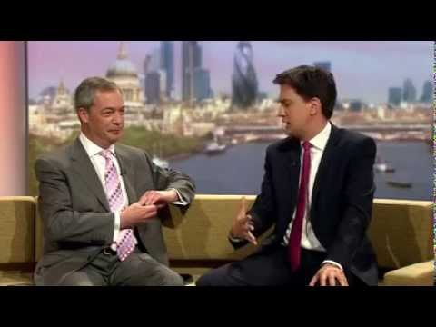 BBC Marr Show: UKIP Nigel Farage vs Labour  Ed Miliband 04 May 14