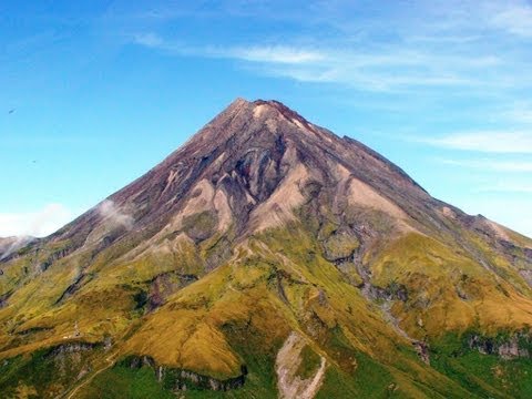 Awesome Helicopter Flight over New Zealand's Mount Taranaki Volcano.