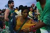 Chaos breaks out on Copacabana Beach after Germany scored its fifth goal against Brazil. 