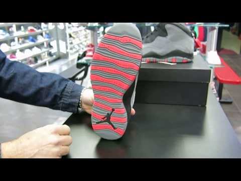 Nike Air Jordan 10 - Cool Grey, Infrared, Black -  at Street Gear, Hempstead, NY