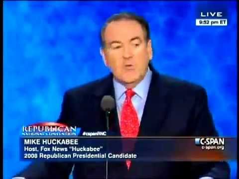 Mike Huckabee's RNC Full Speech 2012, Praises Romney, Bashes Obama