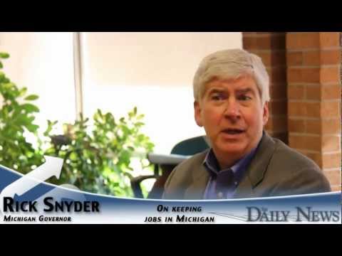 Mich. Gov. Rick Snyder interview with the Greenville Daily News