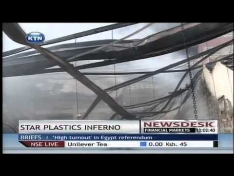 Inferno destroys goods and property at Star plastics in Nairobi's industrial area