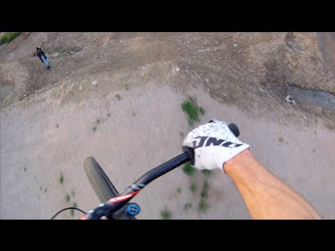 Dan Atherton rides a line on his backyard trails. Helmet cam.