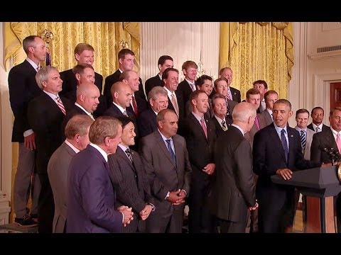 President Obama Hosts the 2013 Presidents Cup Team