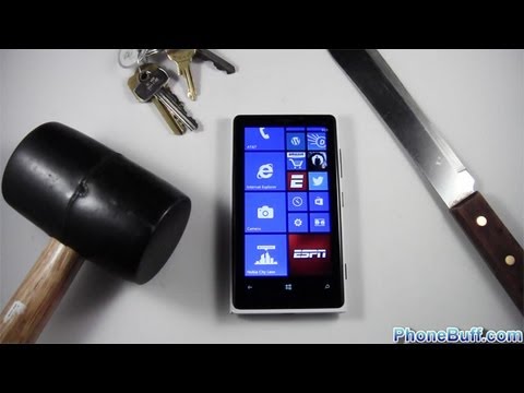 Nokia Lumia 920 Hammer & Knife Scratch Test