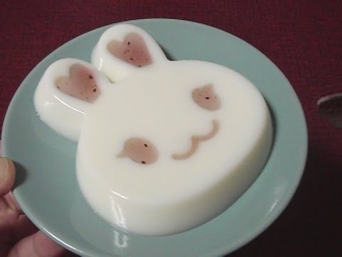 Almond Pudding #1 - Bunny, Cat, Bear (Edible / can eat)